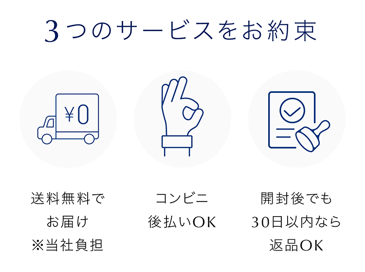 3つのサービスをお約束